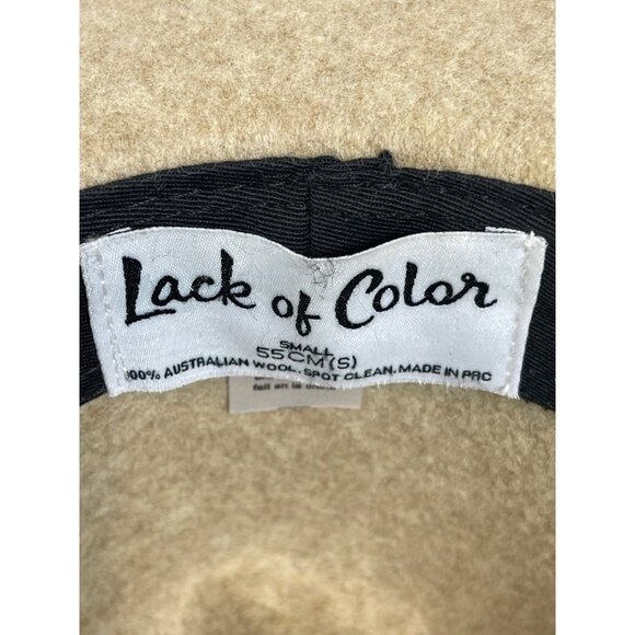 Lack of Color Australia THE MACK Hat Wool Fedora Light Tan Sz S/55 cm - Picture 10 of 10
